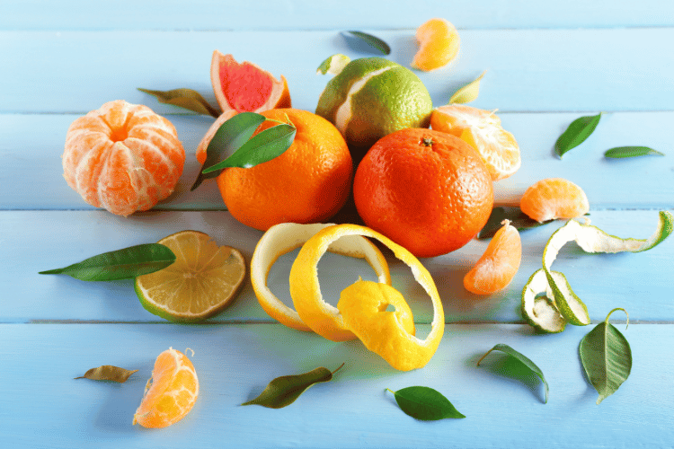 Peeled Citrus Fruits Composition